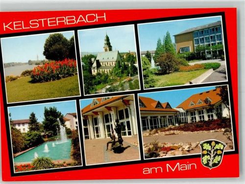 Kelsterbach Parkanlage Herz-Jesu-Kirche am Main Rathaus