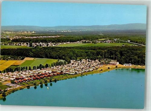 Nauheim Fliegeraufnahme vom Campingplatz am Hegbachsee