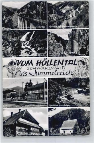 Höllental - Bahnhof Himmelreich, Ravennabrücle, Wasserfall, Hirschsprung, Gasthaus zum Himmelreich, Himmelreich-Kapelle