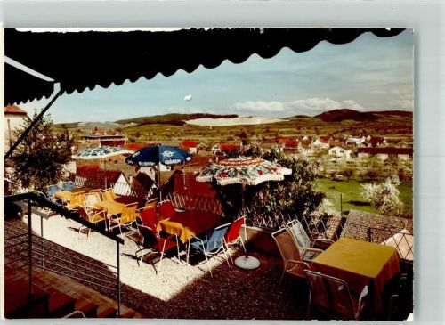 Burkheim Gasthaus Krone Ort handschriftlich Foto Original aus Archiv eines Ansichtskartenverlags