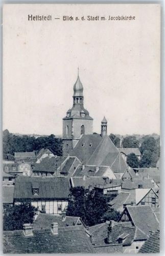 06333 O4270 Hettstedt , Sachs-Anh - Teilansicht, Jacobikirche