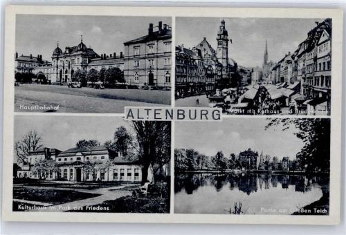 Altenburg Hauptbahnhof, Rathaus, Marktplatz, Kulturhaus