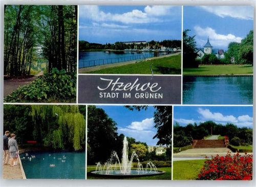 25524 W2210 Itzehoe - Ortspartie, Waldweg, Brunnen, Stadtpark