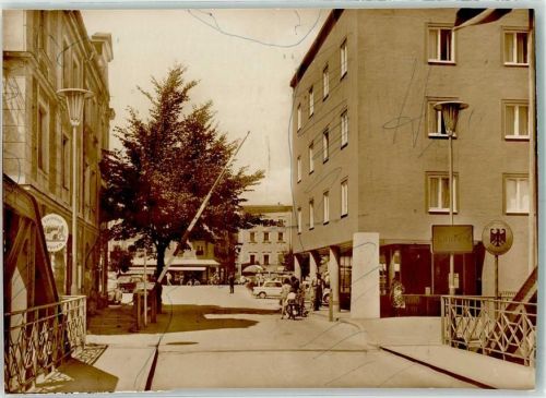 Laufen Grenzübergang mit Schranke Foto Original aus Archiv eines Ansichtskartenverlags Ort handschriftlich Farbstriche im Bild