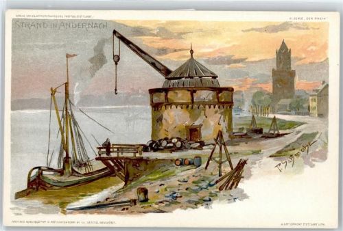 Andernach Strand in Andernach, Kran