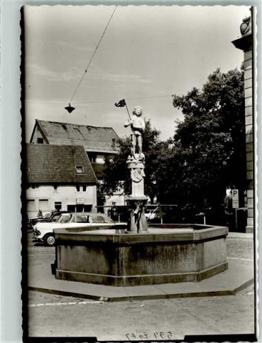 Ettlingen Georgsbrunnen Foto Original aus Archiv eines Ansichtskartenverlags Ort handschriftlich