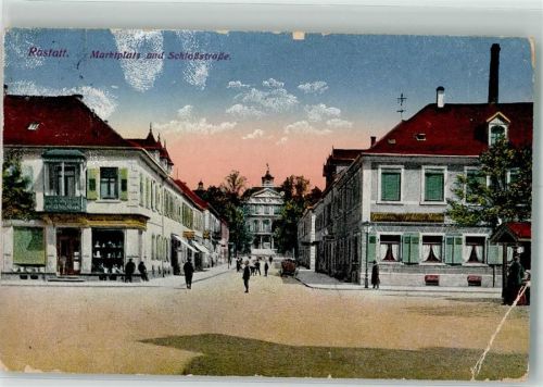 Rastatt Marktplatz und Schloßstraße