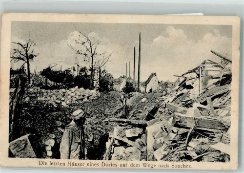 Souchez 1916 Feldpost WK I K.b.1.Res.Div.