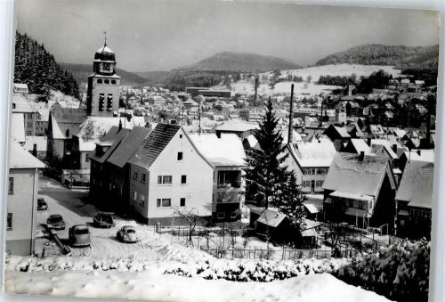 Tailfingen Winter- Karte, Kirche, Ortsansicht