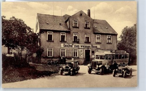 Claußnitz Gasthaus zum weissen Ross Autobus