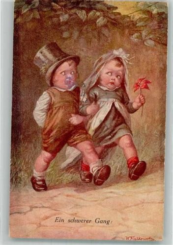 1927 Kinder Freundschaft Brautpaar
