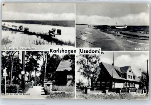 Karlshagen Düne, Strand, Weg zum Bahnhof, Neue Schule