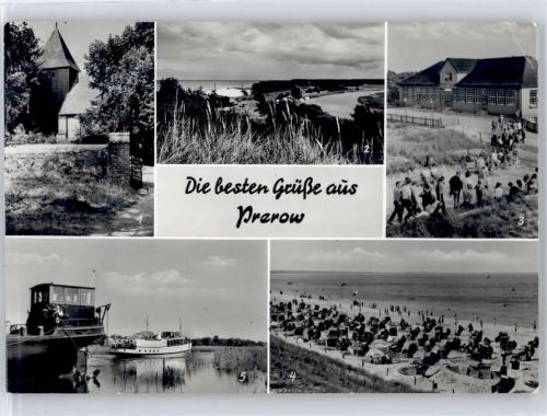 Ostseebad Prerow Strandpartie, Kirche, Bootshaus