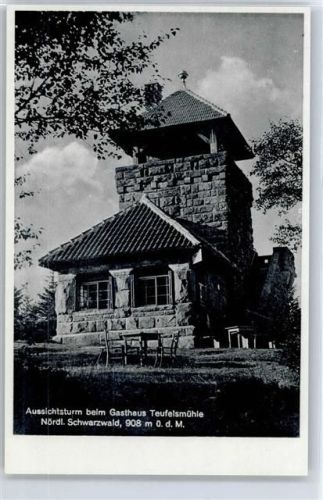 Teufelsmühle Aussichtsturm bei Gasthaus zur Teufelsmühle