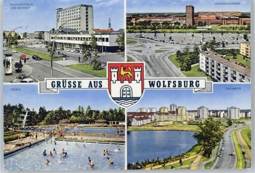38440 W3180 Wolfsburg - Schwimmbad , Rathaus