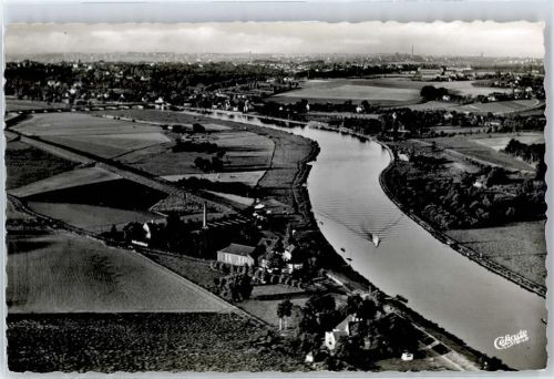 Mülheim Fliegeraufnahme, Ortsansicht, Blick ins Ruhrtal