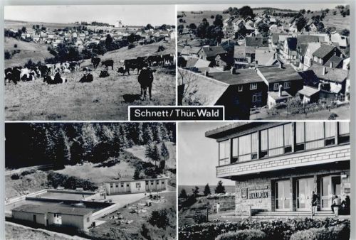 Schnett Ortsansicht, FDGB Erholungsheim Kaluga, Waldbad