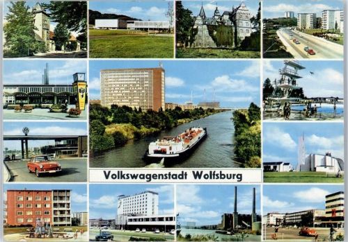 38440 W3180 Wolfsburg - Ortsansicht, Freibad, Volkswagenstadt