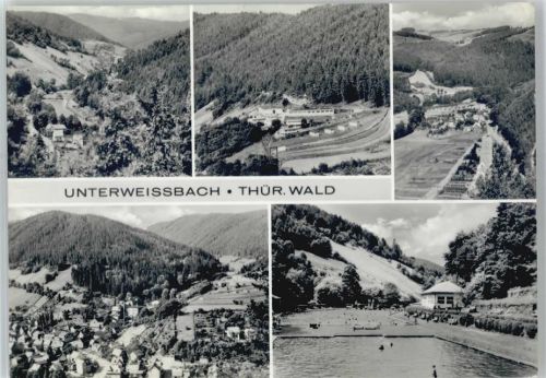 98744 O6435 Unterweißbach - Schwimmbad, Ortsansicht