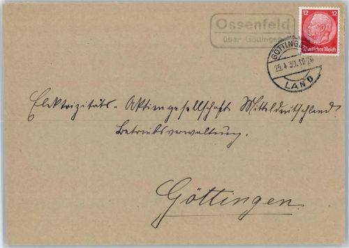 Göttingen Landpoststempel Ossenfeld