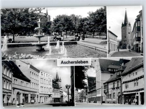 Aschersleben Platz der Jugend, Tie und Johannesturm, Blick zum Rathaus