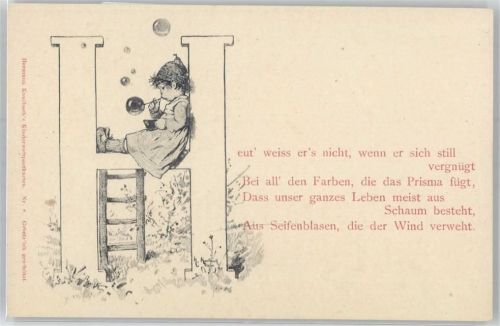 Mädchen macht Seifenblasen
