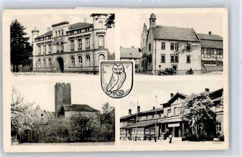 39646 O3573 Oebisfelde Kaltendorf - Theater Jägerhof, Rathaus, Burg, Bahnhof, Wappen