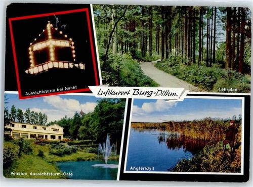25712 W2224 Burg (Dithmarschen) - Aussichtsturm bei Nacht, Pension, Lehrpfad, Angleridyll