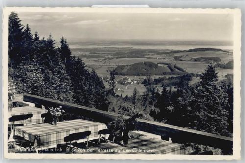 Siegsdorf Kloster Maria-Eck, Terrasse, Chiemsee