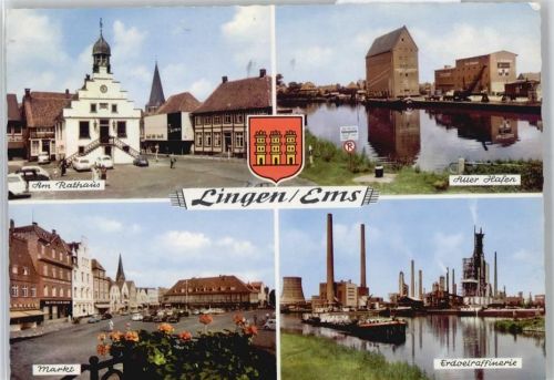 Lingen Am Rathaus, Alter Hafen, Wappen, Marktplatz, Erdölraffinerie