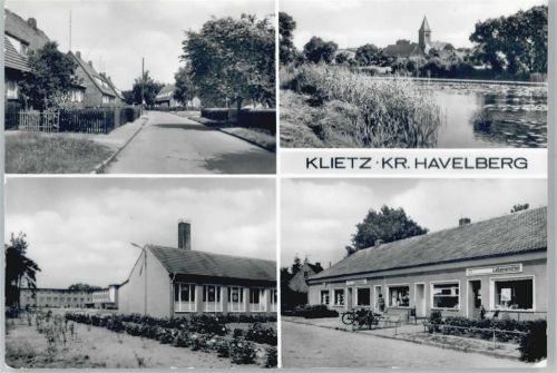 Klietz Kirche, Ortsansicht, Havel, Lebensmittelladen