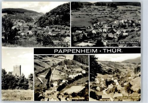 Kleinschmalkalden Blick vom Röder, Friedrichrodaer Straße, Pfefferberg, Hohe Warte, Brotteröder Straße, Ebersbachtal, Talstraße, Pappenheim