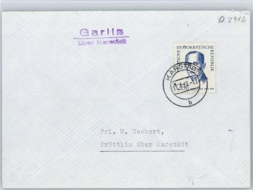Karstädt Landpoststempel Garlin