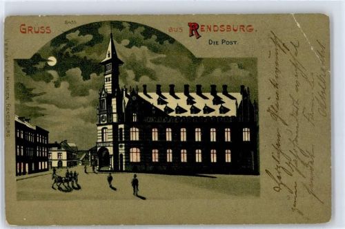 Rendsburg Die Post bei Mondschein