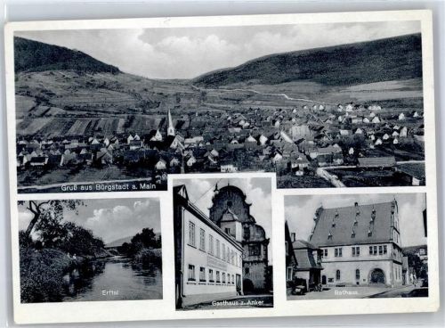 63927 W8768 Bürgstadt - Gasthaus z. Anker, Rathaus, Erftal