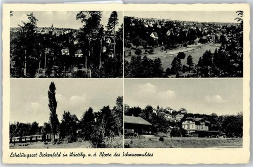 75217 W7534 Birkenfeld , Württ - Teilansichten, Bahn, Gasthaus