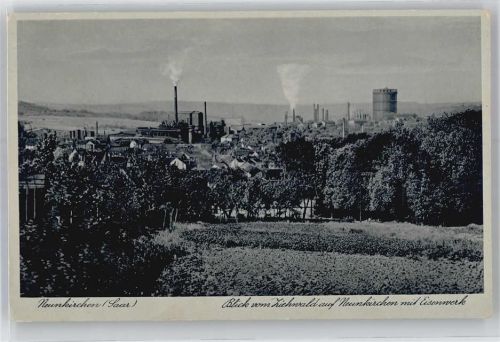 Neunkirchen Blick vom Ziehwald auf Neunkirchen mit Eisenwerk