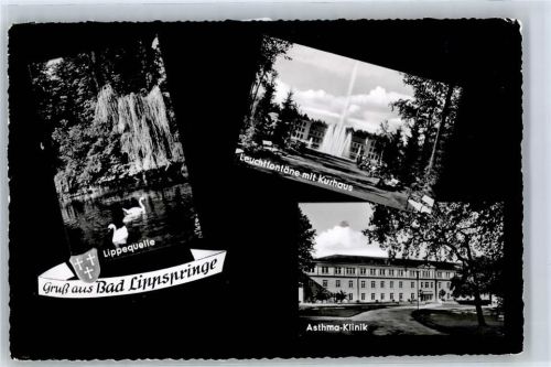 Bad Lippspringe Lippequelle Asthma-Klinik Leuchtfontäne
