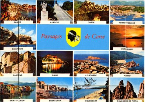 Ajaccio Leporello, Mehrfachansicht Paysages de Corse