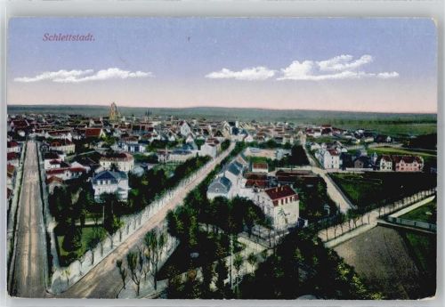 Selestat Zeichnung Totalansicht