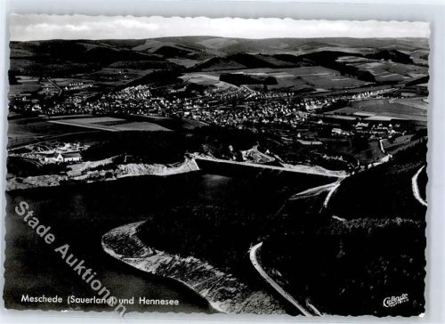 Meschede 1963 Fliegeraufnahme Panorama
