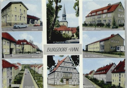 Burgdorf Bahnhof, Rathaus, St. pankratius Kirche, Schule, Berufsschule