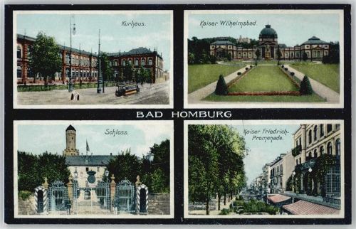 Bad Homburg Kurhaus, Strassenbahn, Schloss, Kaiser Friedrich Promenade