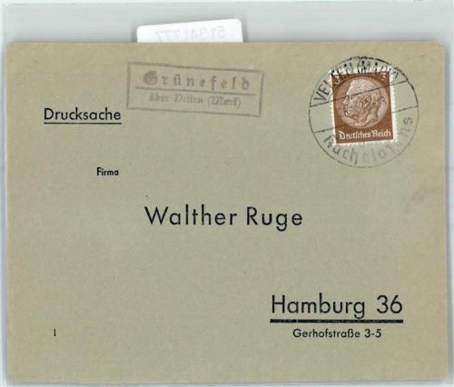 Grünefeld Landpoststempel