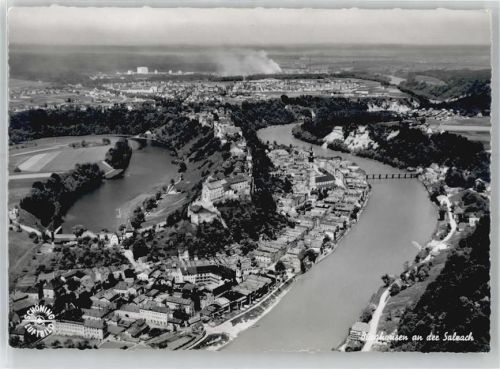 Burghausen Teilansicht, Fluß