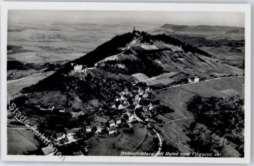 Hohenrechberg Fliegeraufnahme Hohenrechberg mit Ruine