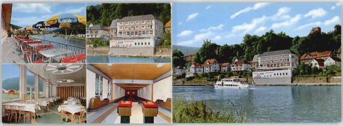 Neckarsteinach Klapp-Karte Hotel Schiff
