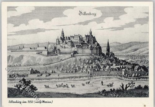 Dillenburg Dillenberg um 1650 nach Merian