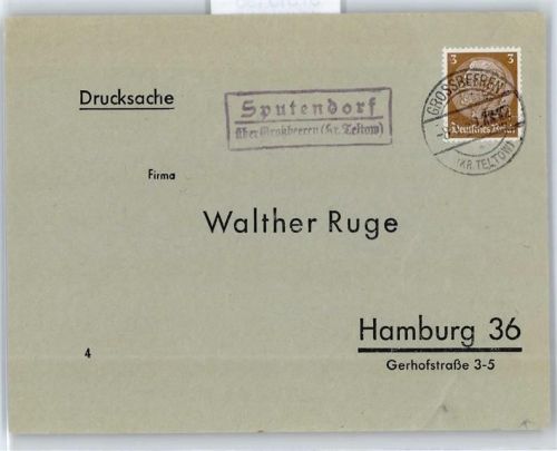 Großbeeren Landpoststempel Sputendorf