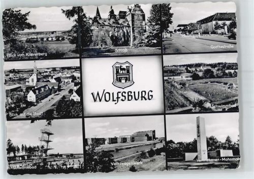 38440 W3180 Wolfsburg - Schwimmbad, VW-Werk, Goethestrasse, Schloss